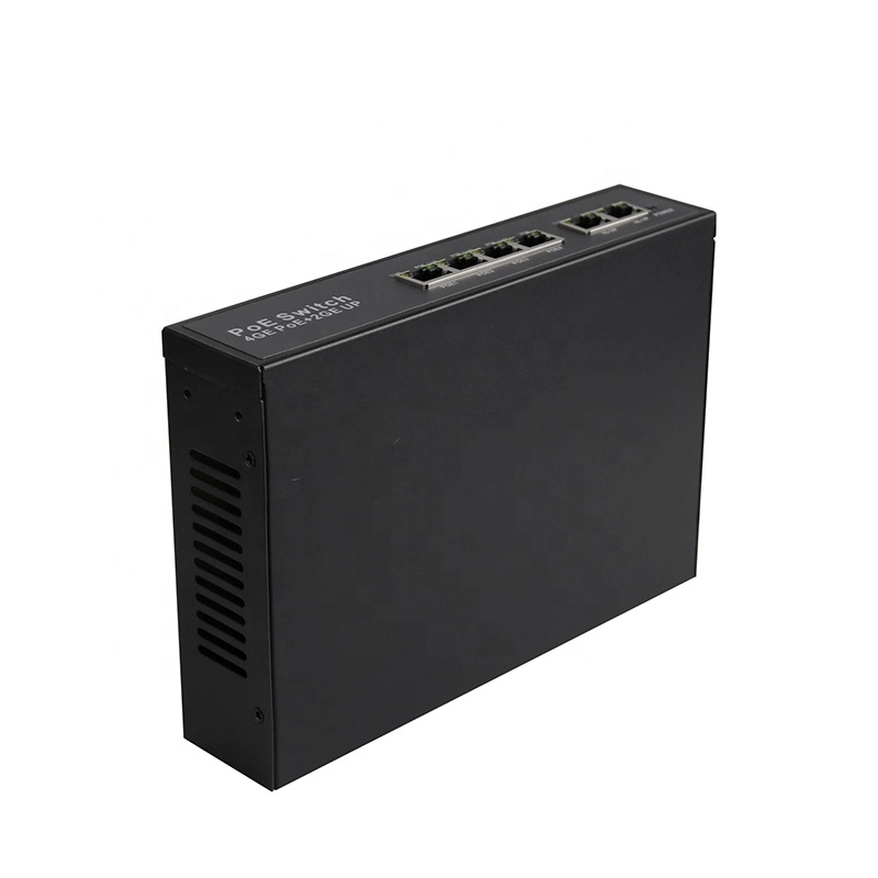 สวิตช์ Poe ซีรี่ส์ 4ep + 2e OEM ODM 100m 4 พอร์ต 10 / 100Mbps Poe 2
