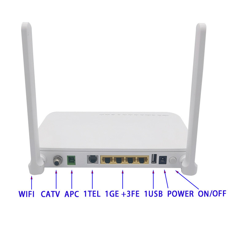 HK730 WiFi EPON ONU CATV 2.4G WiFi 1GE 3FE 1TEL Wifi Router Modem